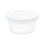 Food Packer Plastic Deli Container with Lid 8 oz - CS240 - FP8L - OUTLET