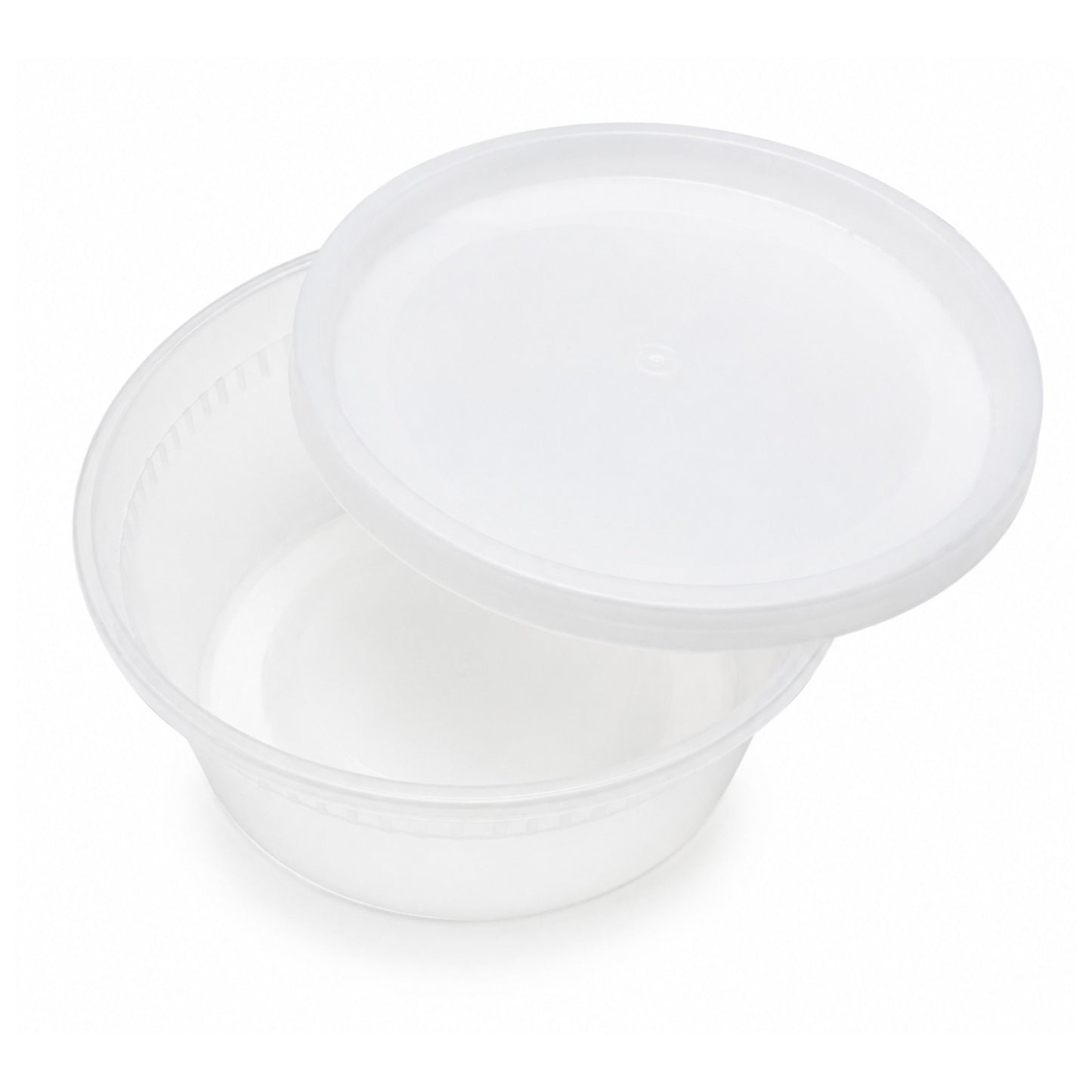 Food Packer Plastic Deli Container with Lid 8 oz - CS240 - FP8L - OUTLET