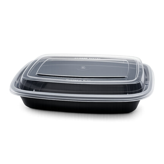 Food Packer Two-Piece Rectangular Compartment 8 oz - CS150 - RET-08 - OUTLET