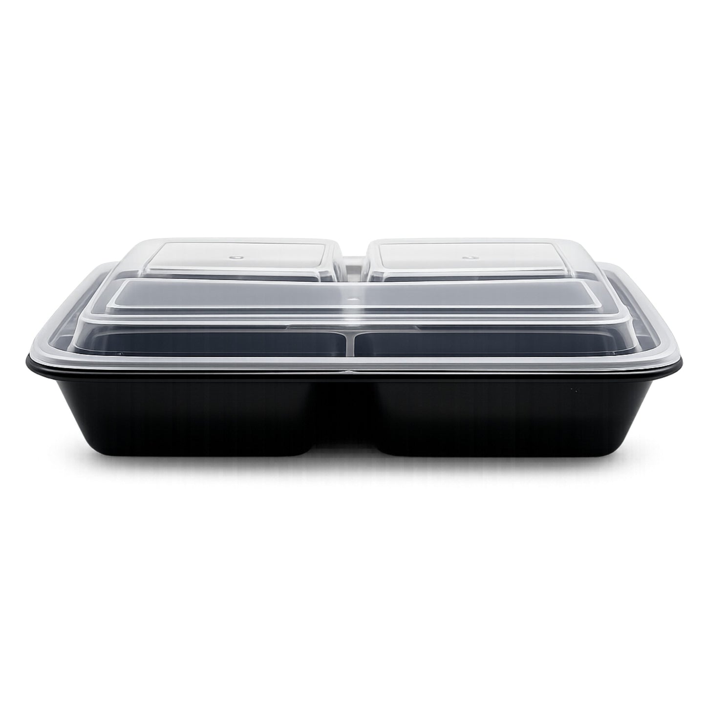 Food Packer 3-Compartment Rectangular Two-Piece Container w/Lid- CS150 - RET-C3-42 - OUTLET