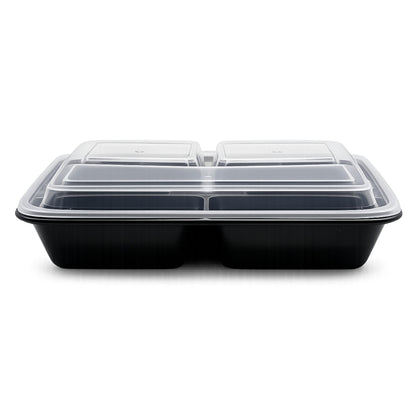 Food Packer 3-Compartment Rectangular Two-Piece Container w/Lid- CS150 - RET-C3-42 - OUTLET