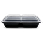 Food Packer 3-Compartment Rectangular Two-Piece Container w/Lid- CS150 - RET-C3-42 - OUTLET