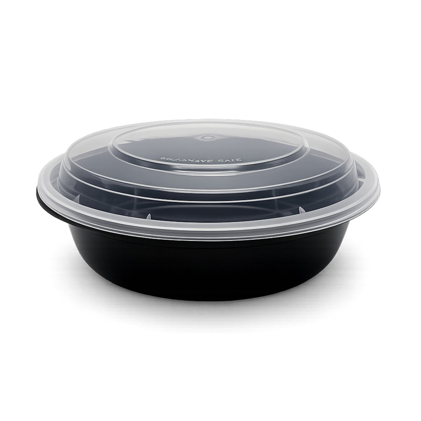 Food Packer Round Plastic To-Go Container with Lid 24 oz - CS150 - RND-24 - OUTLET
