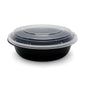 Food Packer Round Plastic To-Go Container with Lid 24 oz - CS150 - RND-24 - OUTLET