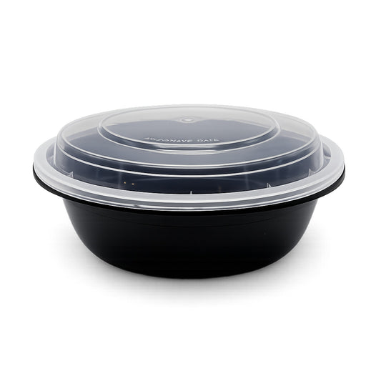 Food Packer Two-Piece Round Container w/Lid 28 oz - CS150 - RND-28 - OUTLET