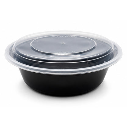 Food Packer Two-Piece Round Container w/Lid 37 oz - CS150 - RND-37 - OUTLET