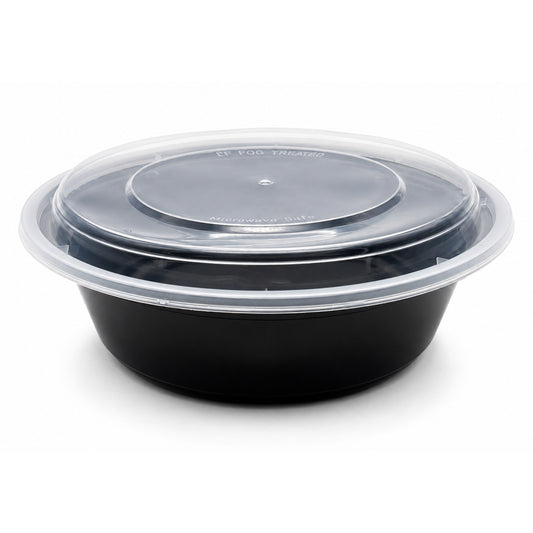 Food Packer Two-Piece Round Container w/Lid 37 oz - CS150 - RND-37 - OUTLET