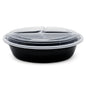 Food Packer 3 Compartment Round Two-Piece Container w/Lid 40 oz - CS150 - RND-C3-40 - OUTLET