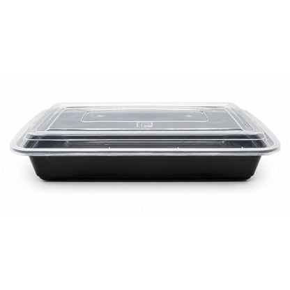 Food Packer Rectangular Plastic Food Container with Lid 58 oz - CS150 - RT-58 - OUTLET