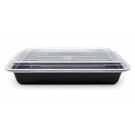 Food Packer Rectangular Plastic Food Container with Lid 58 oz - CS150 - RT-58 - OUTLET