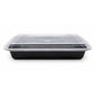 Food Packer Rectangular Plastic Food Container with Lid 58 oz - CS150 - RT-58 - OUTLET