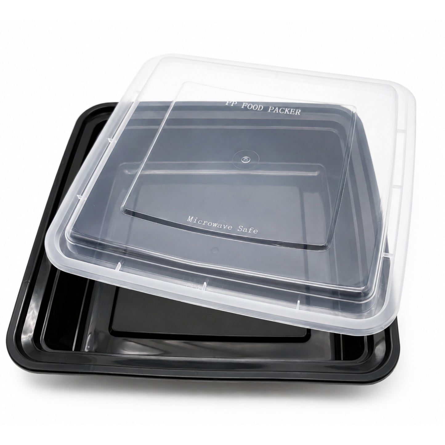 Food Packer Square Container w/Lid 48 oz - CS150 - SQR-48 - OUTLET