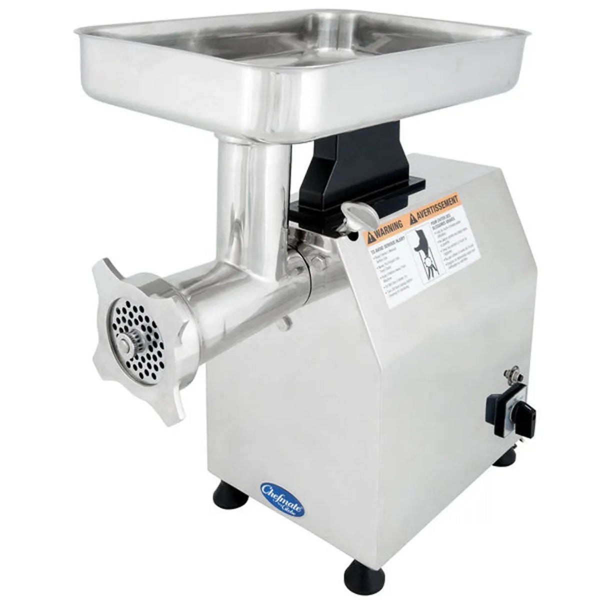 Globe Chefmate Commercial Meat Chopper Stainless Steel NSF #22 Head 450 - CM22