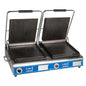 Globe Deluxe Double Combo Plate Cast Iron Panini Grill NSF 14" - GPGSDUE14D