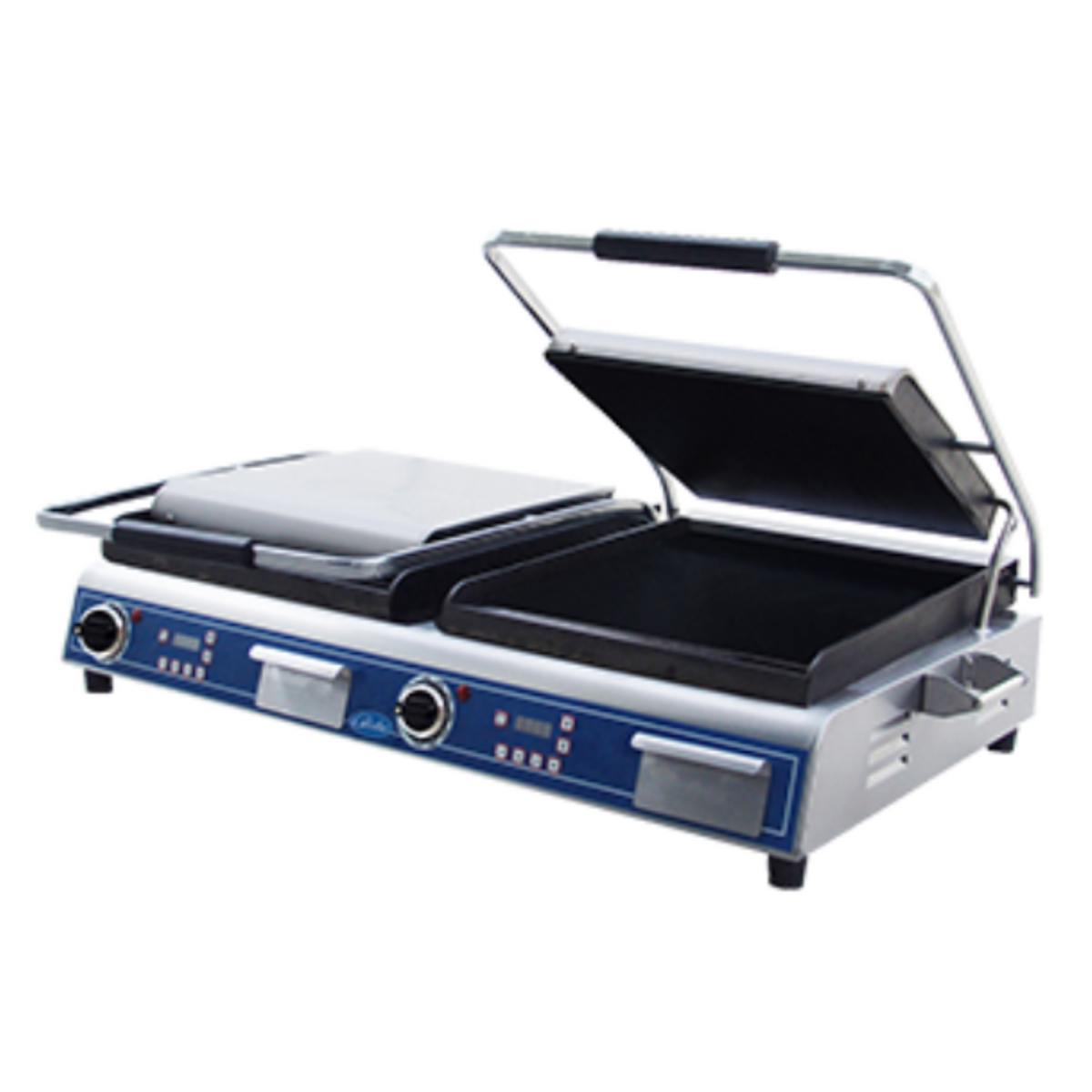 Globe Double Smooth Plate Electric Sandwich Grill NSF 14" - 208/240V - GSGDUE14D