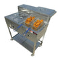 Gas Shark Outdoor Cooking Deep Fryer Cart with 2-Pan Steam Table - AP774