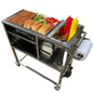 Gas Shark Outdoor Cooking Hot Dog Cart with Aluminum Griddle Portable Butane Stove - AP9294