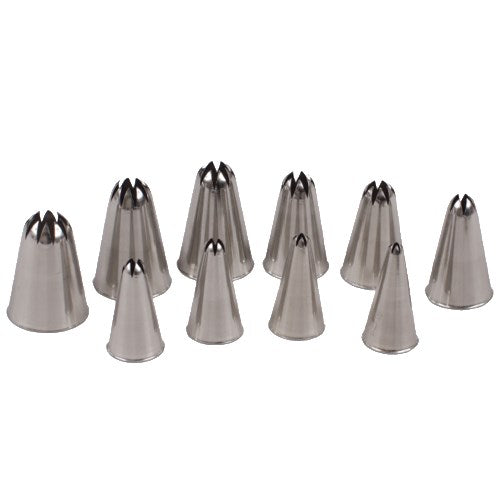 Ateco  Closed Star Tube Set, 10 Piece - 850