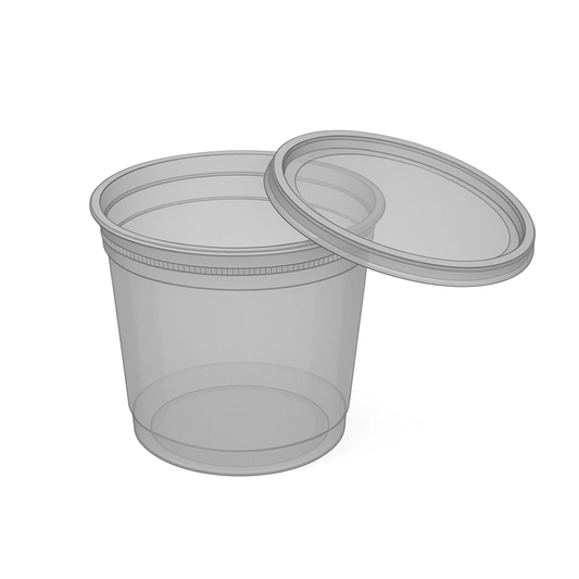 Maple Trade 16 oz Plastic Soup/Deli Container with Lid - CS Maple Trade