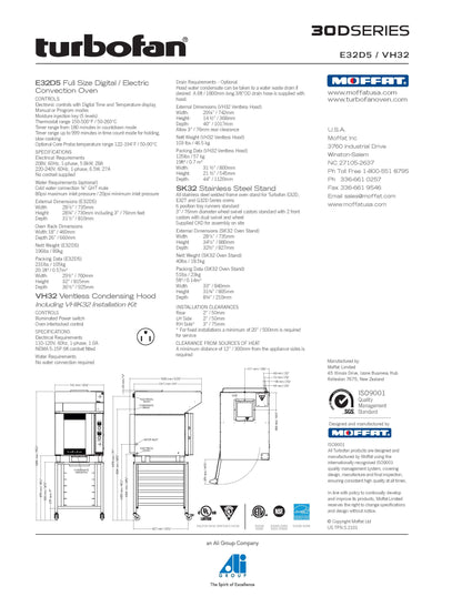 Moffat - Oven, Turbofan Convection Full Size Electric - 208V-240V - E32D5