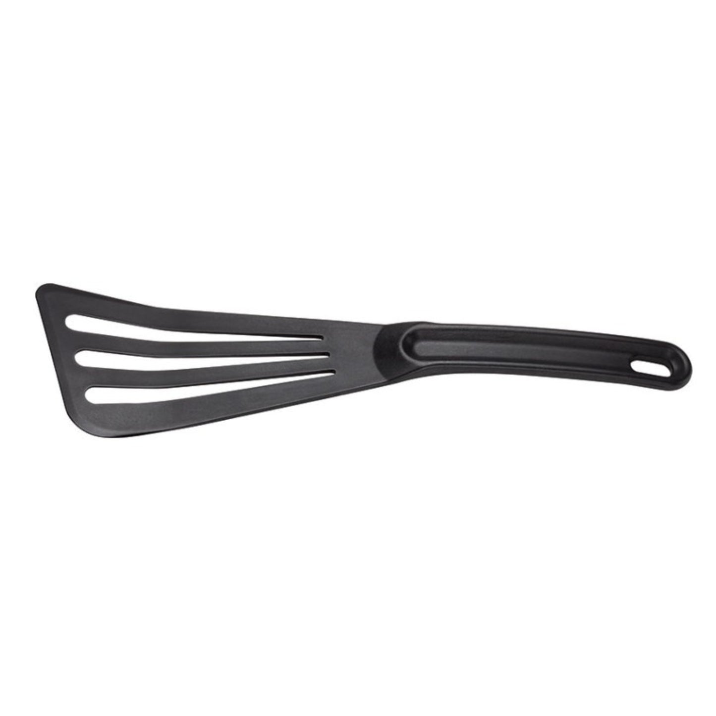 Mercer Cutlery Spatula 3-1/2" x 12" Hi-Heat Slotted Black - M35110BK