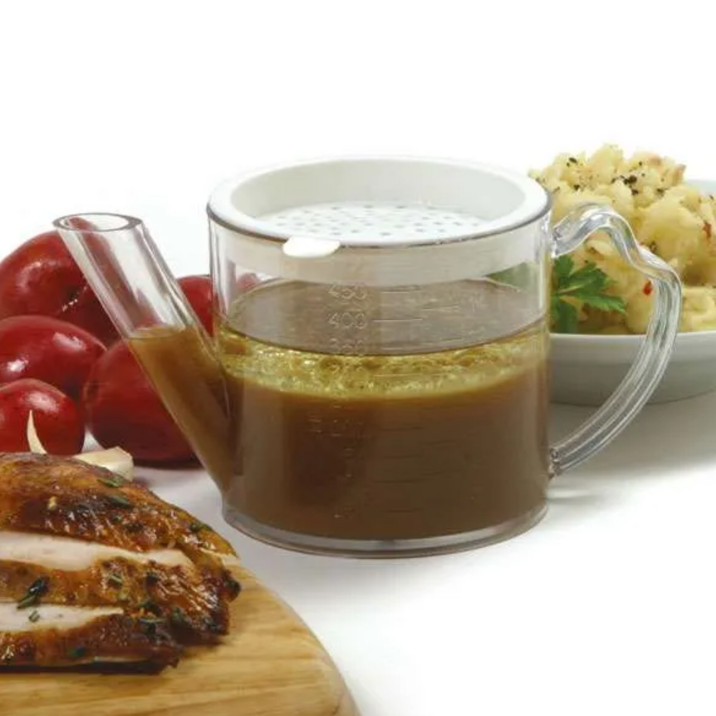 Norpro Gravy Separator, Plastic 1.75 Cup Measure With Strainer - 3023