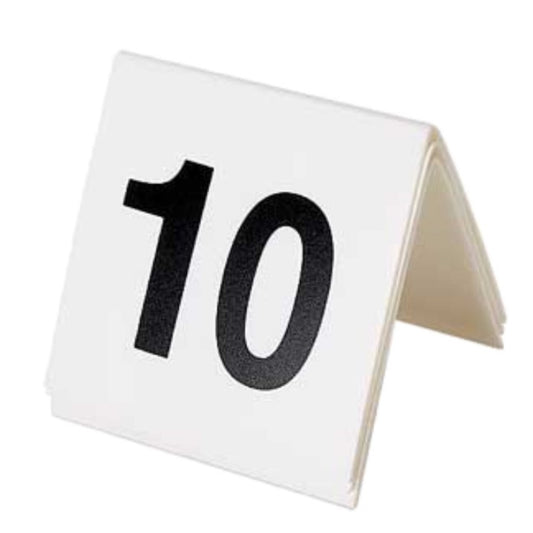 G.E.T.  Number Tents, Plastic White W/Black Numbers 26-50 - NUM-26-50