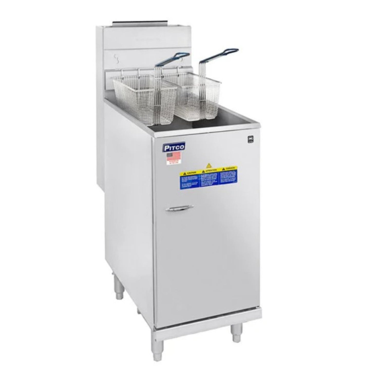 Pitco Economy Gas Floor Fryer – 35-40 lb Capacity - 35C+S