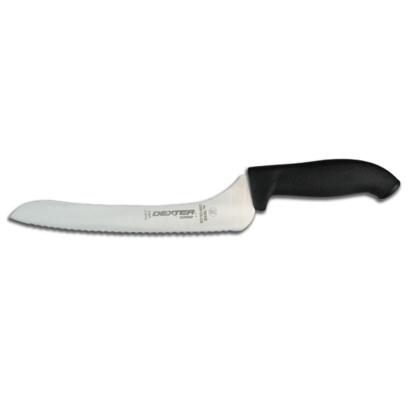 Dexter-Russell SoftGrip  Offset Sandwich 9" Scalloped Edge Knife - 24423B