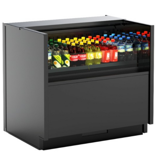 Structural Concepts Custom Refrigerated Case, 36.25" With Display Step and Night Curtain - CO3324R-UC