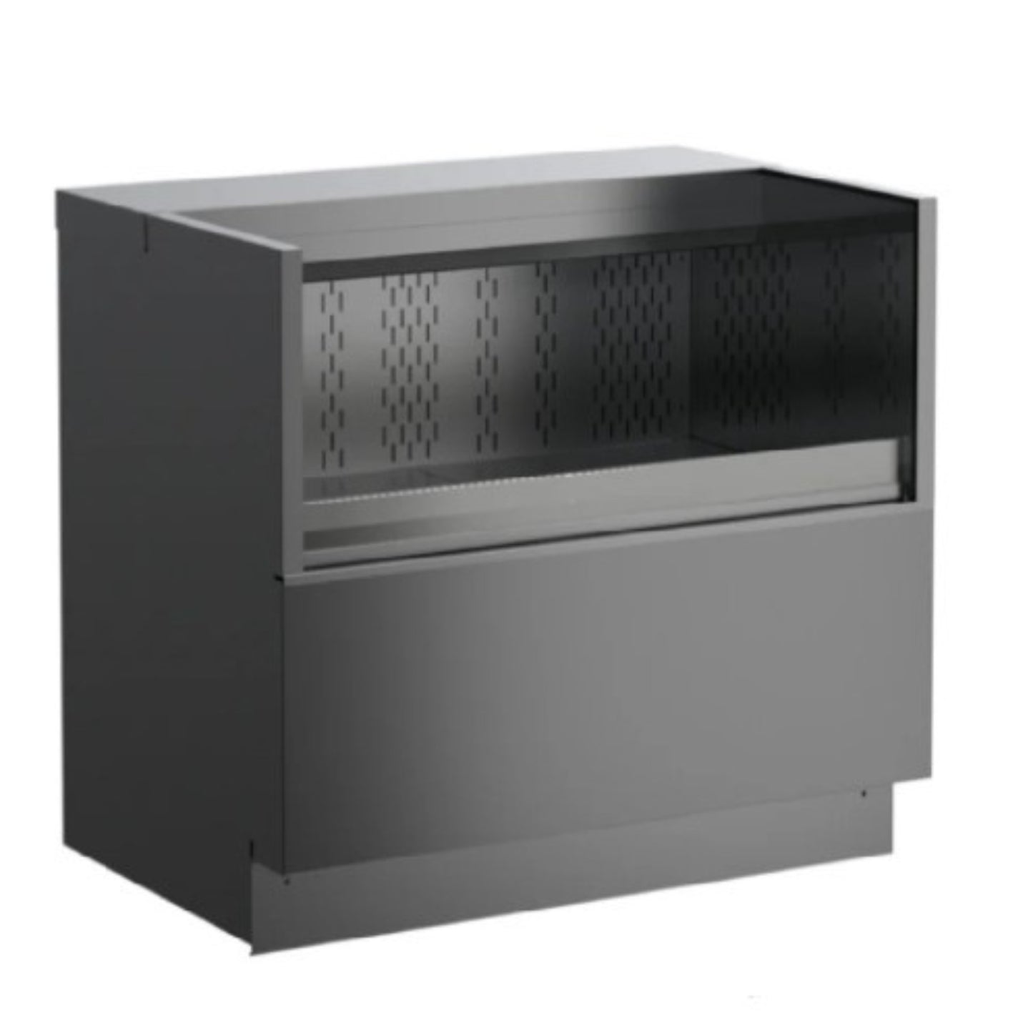 Structural Concepts Custom Refrigerated Case, 36.25" With Display Step and Night Curtain - CO3324R-UC