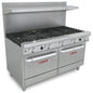 Southbend Ultimate Gas Range 10 Non-Clog Burners 2 Standard Ovens 60" NSF - 4601DD