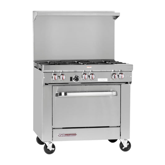 Southbend S-Series Gas Range NSF 36" 6-Burner Convection Oven - Natural Gas - S36A