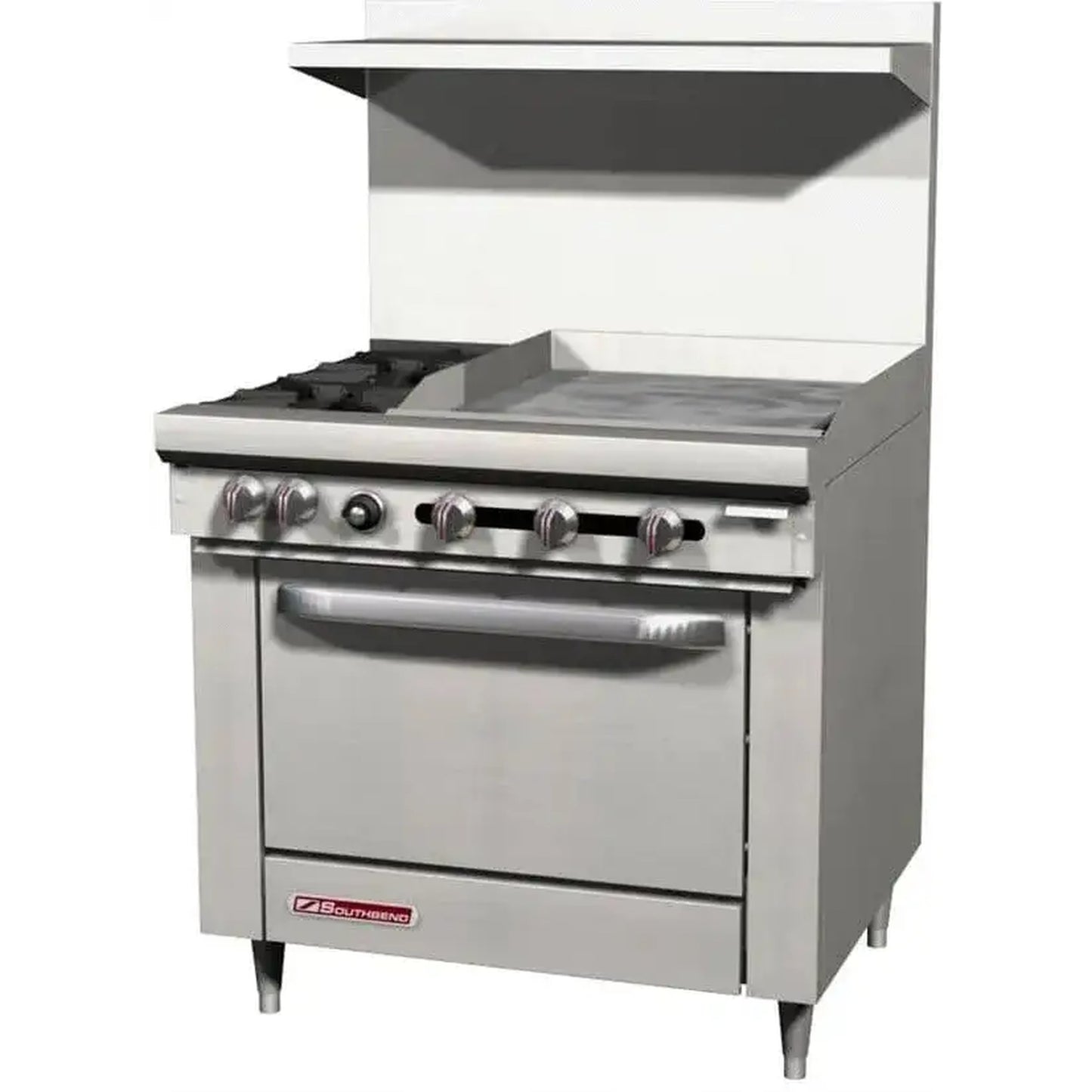 Southbend S-Series Gas Range 36" 2-Burner 24" Manual Griddle Standard - S36D-2GR