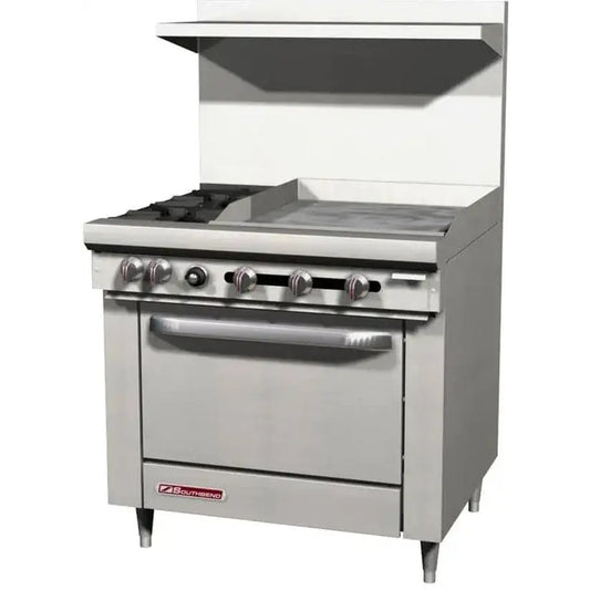 Southbend S-Series Gas Range 36" 2-Burner 24" Manual Griddle Standard - S36D-2GR