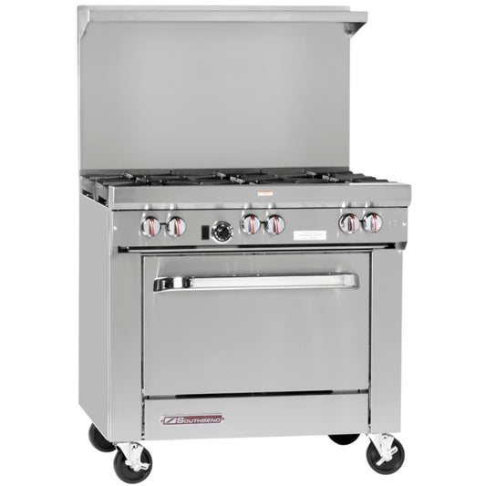 Southbend S-Series Gas Range 6-Burner Standard Oven NSF 36" - S36D