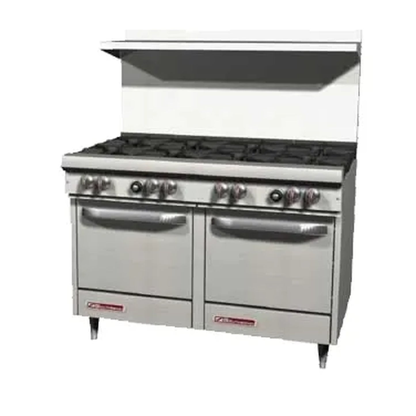 Southbend S-Series Gas Range 8 Non-Clog Burners 2 Space Saver Ovens NSF - S48EE