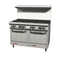 Southbend S-Series Gas Range 8 Non-Clog Burners 2 Space Saver Ovens NSF - S48EE