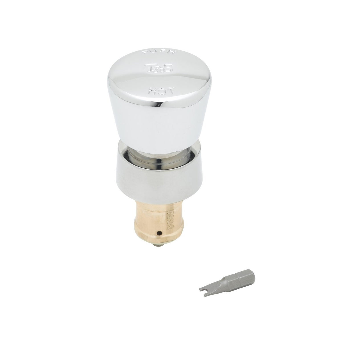 T&S Brass Metering Faucet Cartridge Hot Push Button Replacement Part - 238AH
