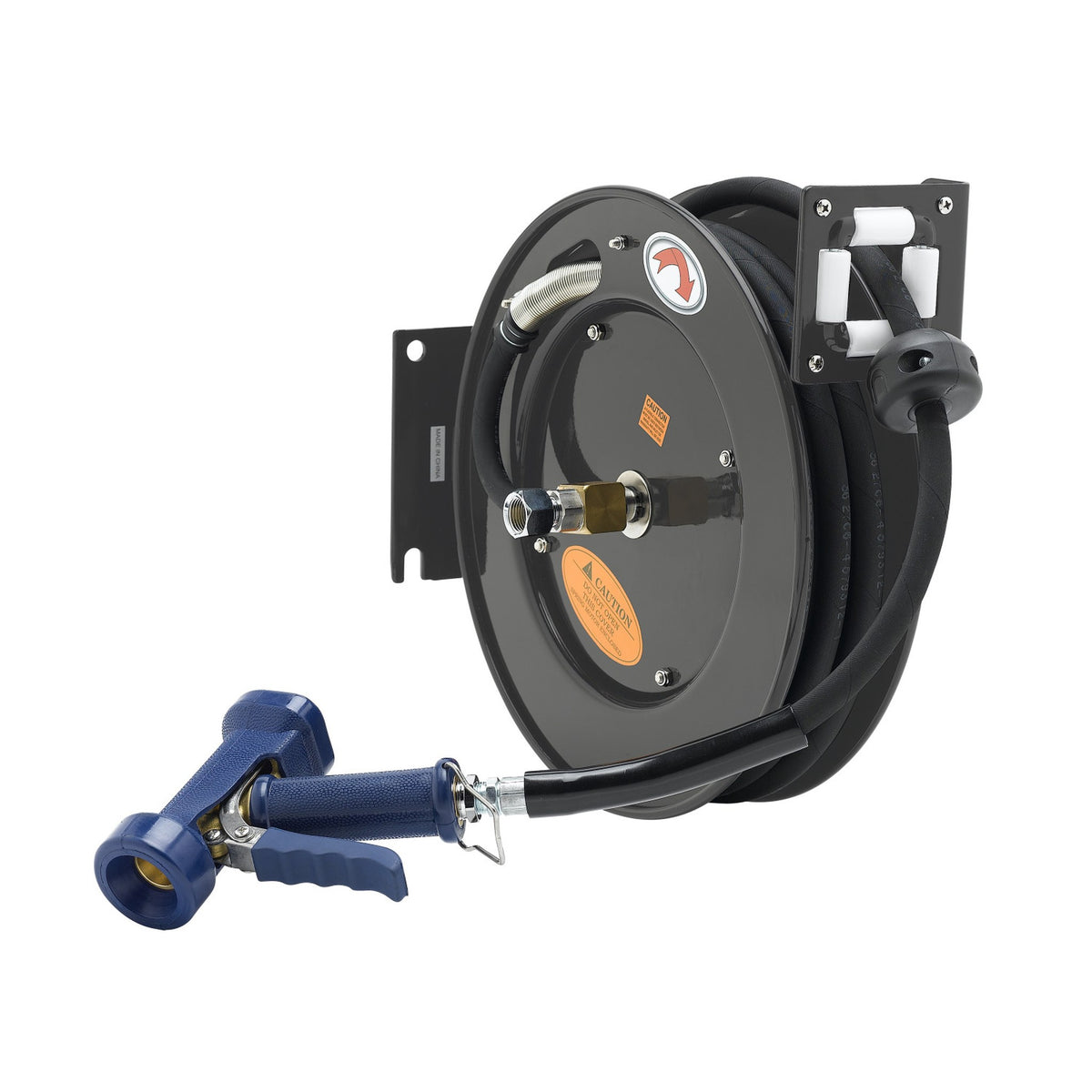 T&S Brass Open Powder Coated Steel Hose Reel 3/8" x 35' with - 5HR-232-12-A