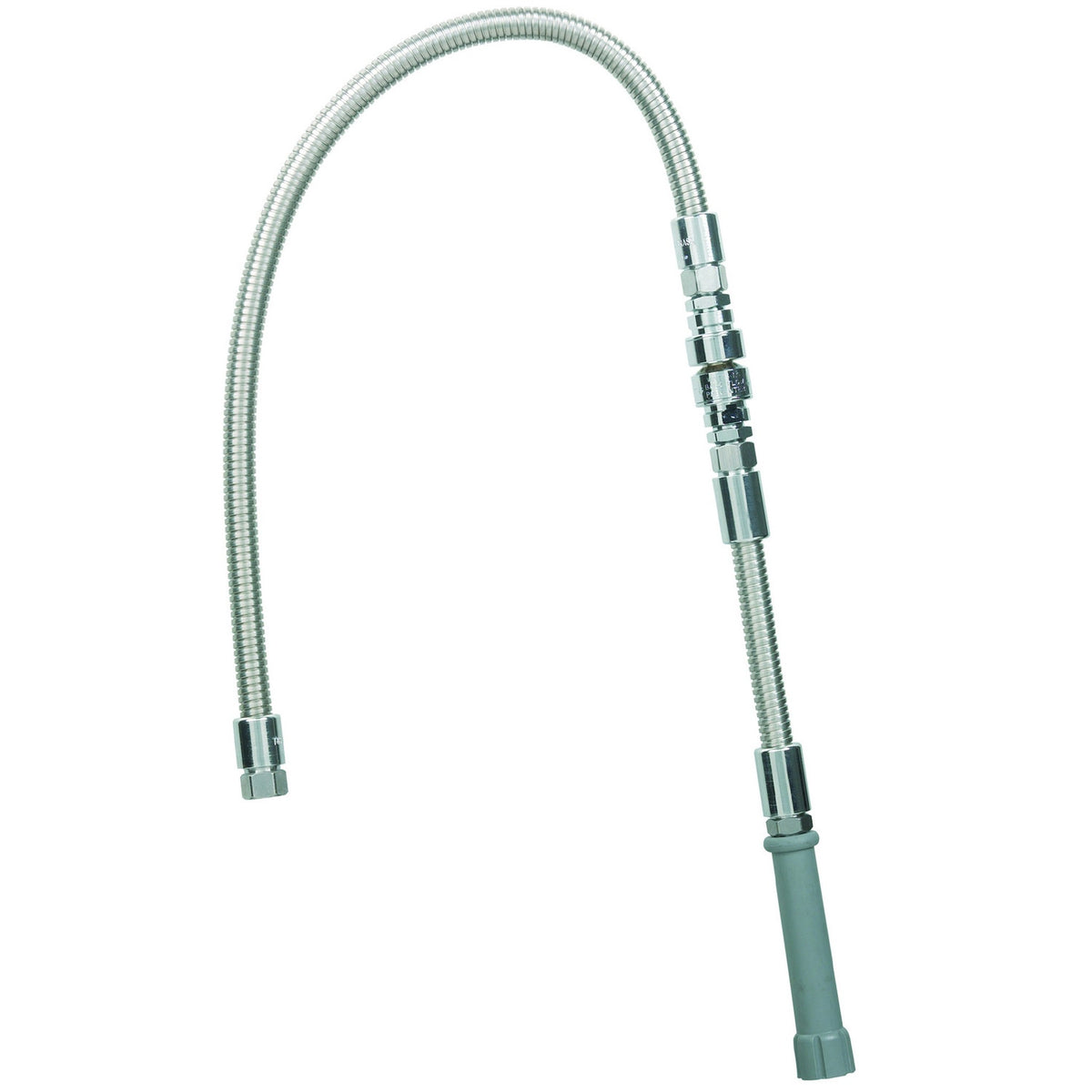 T&S Brass Stainless Steel Pre-Rinse Hose NSF with Backflow Preventer - B-0044-V9