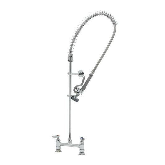 T&S Brass EasyInstall Pre-Rinse Deck Mount NSF Chrome Faucet 8" - B-0123-B