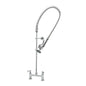 T&S Brass EasyInstall Pre-Rinse Deck Mount NSF Chrome Faucet 8" - B-0123-B