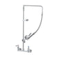 T&S Brass Pre-Rinse Unit Chrome Brass Wall Mount NSF 8" Centers - B-0131-CR-B