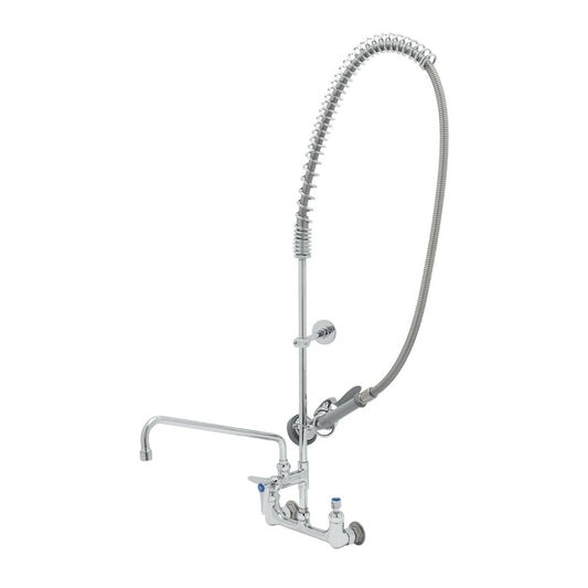 T&S Brass EasyInstall Pre-Rinse Faucet NSF Chrome 8" Wall Mount - B-0133-01-CR