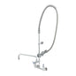 T&S Brass EasyInstall Pre-Rinse Faucet NSF Chrome 8" Wall Mount - B-0133-01-CR