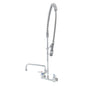 T&S Brass EasyInstall Pre-Rinse Unit Chrome Brass 8" Wall - B-0133-12-CRBJK