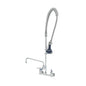 T&S Brass EasyInstall Pre-Rinse Faucet NSF 8" Wall Mount, 10" - B-0133-A10-B08