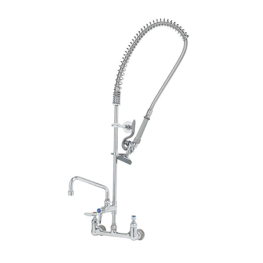 T&S Brass EasyInstall Pre-Rinse Unit NSF Wall Mount 8" Centers - B-0133-ADF08-B