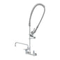 T&S Brass EasyInstall Pre-Rinse Unit NSF Wall Mount 8" Centers - B-0133-ADF10-B